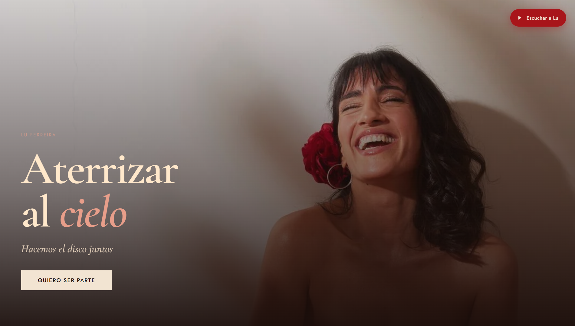 Sitio web Lu Ferreira — campaña Hacemos el disco juntos